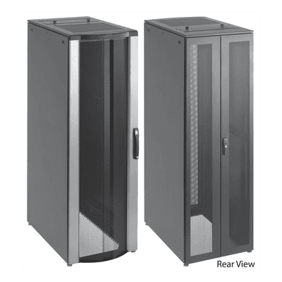 Gabinete para Servidores ProLine FloTek 42 UR Con Puertas Perforadas Alta Ventilación, Profundidad Extendida 1200 mm y Ancho 600 mm Acero Color Negro