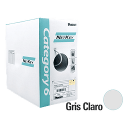 Bobina de Cable UTP 305 Metros (1000 Pies) de Cobre, NetKey, Gris Claro, Categoría 5e (24 AWG), PVC (CM), de 4 Pares