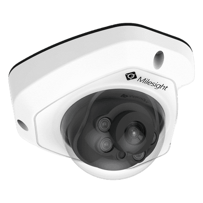 Cámara IP Mini Domo / 4K UHD / 120dB WDR / 0.005Lux Starlight / H.265+ / IR 30mts / PoE / IP67 / IK10 / Análisis de Video AI
