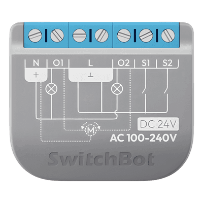 Relay Switch Inteligente 2 Canales / WiFi + BLE / Medición Consumo / 10A por Canal / Protección Sobrecarga / Compatible Matter / 42 x 36 x 16 mm (1.7 x 1.4 x 0.6 in)