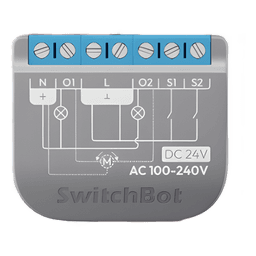 Relay Switch Inteligente 2 Canales / WiFi + BLE / Medición Consumo / 10A por Canal / Protección Sobrecarga / Compatible Matter / 42 x 36 x 16 mm (1.7 x 1.4 x 0.6 in)