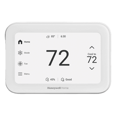 Termostato inteligente con pantalla táctil de 5 pulgadas, control de calidad de aire (IAQ), hasta 4H/2C bomba de calor, Wi-Fi, Bluetooth y Matter, color blanco