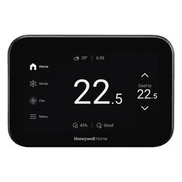 Termostato inteligente con pantalla táctil de 5 pulgadas, control de calidad de aire (IAQ), hasta 4H/2C bomba de calor, Wi-Fi, Bluetooth y Matter, color negro