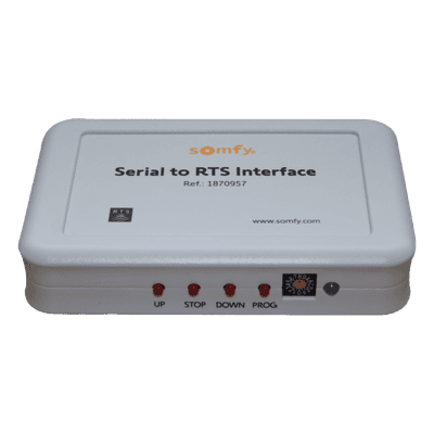Traductor Universal Somfy Connect, integre SOMFY con el sistema de control de iluminación RadioRA2 de LUTRON.