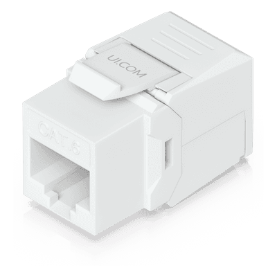 Keystone Jack Cat6 Tipo Toolless para Terminación sin Herramientas, Instalación Snap-In en Patch Panel, Paquete con 12 Piezas