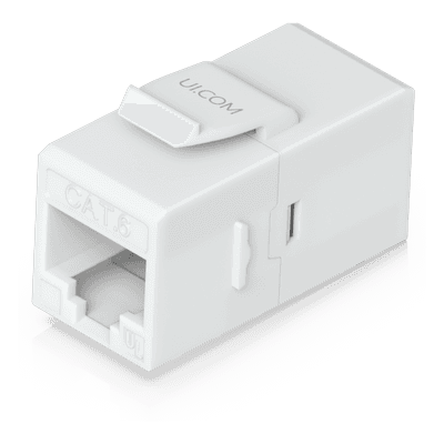 Keystone Coupler Cat6 Pass-Through para Cable Ethernet, Instalación Snap-In en Patch Panel, Paquete con 12 Piezas