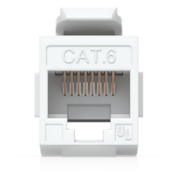 Keystone Coupler Cat6 Pass-Through para Cable Ethernet, Instalación Snap-In en Patch Panel, Paquete con 12 Piezas