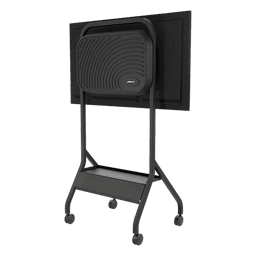 Carro Móvil para Pantalla Plana / 43" a 75"+ / Altura Ajustable 49.8"-65.8" (126.5-167.1 cm) / Capacidad 150 lb (68 kg) / 4 Ruedas Dobles 4" (102 mm) / Gestión de Cableado Interno / Estructura Tubular