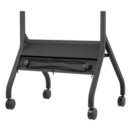 Carro Móvil para Pantalla Plana / 43" a 75"+ / Altura Ajustable 49.8"-65.8" (126.5-167.1 cm) / Capacidad 150 lb (68 kg) / 4 Ruedas Dobles 4" (102 mm) / Gestión de Cableado Interno / Estructura Tubular