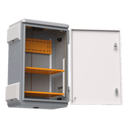 Gabinete de Protección IP55 / Acero SPCC / 380 x 660 x 240 mm / Rieles DIN / Montaje Vertical u Horizontal / 4 Placas Laterales Externas