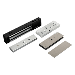 Kit Para Control de Acceso Incluye Chapa Magnética de 600 Lbs / Montaje En "U" Para Puerta de Cristal /  Uso Interior / Certificación UL / Color Negro / Diseño Elegante