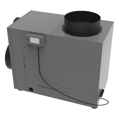 Deshumidificador de Casa Completa / 90 Pintas por Día / Ventilación Integrada / Salida Tri-Direccional / Filtro MERV 8 / Sensores de Fuga