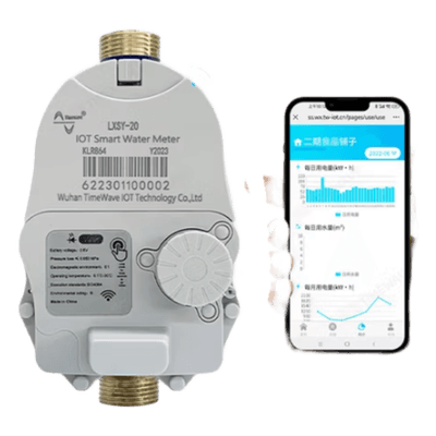 Medidor de Agua Mecánico LoRaWAN IoT de 1/2 Pulgada / Smart Metering y Telemetría para BMS / Válvula de Corte de Flujo / Batería Litio de Larga Duración / Comunicación Inalámbrica / Monitoreo Remoto