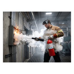 Extintor de CO₂ / Clasificación UL 2-B:C a 10-B:C / Capacidades 5 lb a 20 lb (2.27 kg a 9.07 kg) / Válvula de Cierre Integral / Bocina / Certificación Canadá / Uso en Baja Temperatura -22 °F (-30 °C) / 6.56 pies de alcance