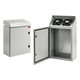 Gabinete Rack 19 UR ProTek Tipo 3R Exterior con Ventiladores y Termostato / 92.2 cm x 60 cm x 61 cm / Acero Gris RAL 7035