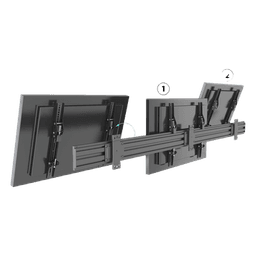 Soporte de Pared para TV / Riel Triple 400T / Capacidad 110 lbs (50 kg) / Compatible 32"-65" / VESA 100x100-600x400 mm / Ajuste Ángulo 5°-15° / Montaje Profesional