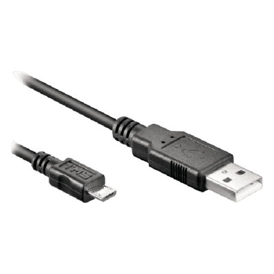 Cable Nexmosphere Nano / USB-A a Micro USB / Split 2.5 mm DC / 1.2 m (3.9 ft) / Negro / Comunicación y Alimentación