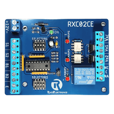 Controlador de Esclusas con cerraduras eléctricas para 2 Puertas / Alimentación 12VDC / Temporizadores Programables 0-30 seg / Entradas NC y NA / Salidas de Pulso 2 seg / Función Emergencia