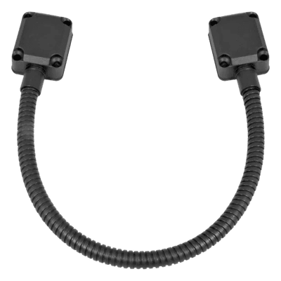 Loop Pasacable En Color Negro para Puertas  / Acero Inoxidable / Ideal para Control de Acceso / Diseño Elegante  / Tapas de Aluminio
