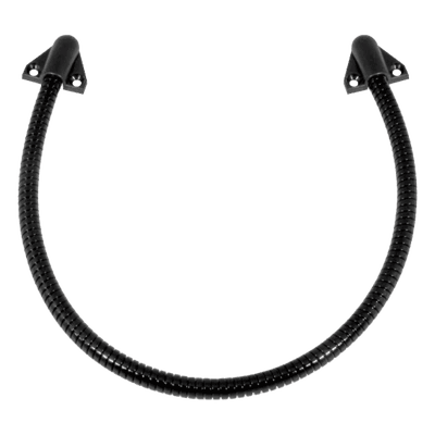 Loop Pasacable Color Negro para Puertas / Acero Inoxidable / Ideal para Control de Acceso / Diseño Elegante / Tapas de Plástico