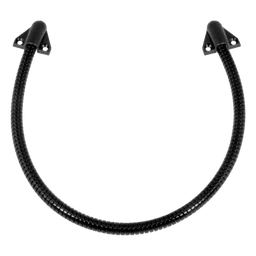 Loop Pasacable Color Negro para Puertas / Acero Inoxidable / Ideal para Control de Acceso / Diseño Elegante / Tapas de Plástico