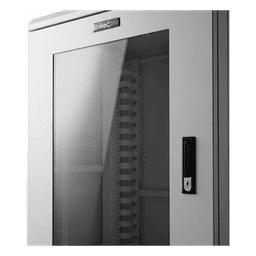 Gabinete Rack 19 Pulgadas / 18U / Piso / Puerta Cristal Templado / Acero Cal. 16-18-20 / 750 kg (1653.5 lb) / 60x93x46 cm (23.6x36.6x18.1 in)