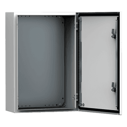 Gabinete de Uso Exterior MAS 500 x 400 x 210 mm NEMA 4/12/13; IP66; IK10 de Acero Dulce 1.5 mm con Platina de Montaje Incluida Color Gris Claro
