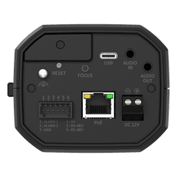 Cámara AI Box / 5 Megapíxeles (2560x1920) / Doble NPU Wisenet 9 / Inteligencia Artificial / Análisis Avanzado / extremeWDR 120 dB / PoE+12VDC / C-Mount-CS-Mount