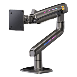 Soporte Mecánico Gaming NB F5 / Monitores de 32" a 60" / VESA 75x75 y 100x100 mm / Carga 2-20 kg (4.4-44 lbs) / Iluminación RGB / Sistema de Resorte de Alta Precisión