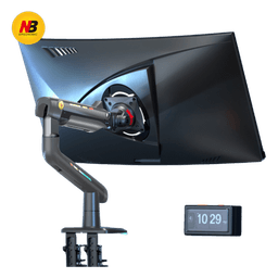 Soporte Mecánico Gaming NB F5 / Monitores de 32" a 60" / VESA 75x75 y 100x100 mm / Carga 2-20 kg (4.4-44 lbs) / Iluminación RGB / Sistema de Resorte de Alta Precisión