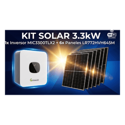 Kit Solar Interconexion  / 3kW  220Vca / Inversor GROWATT/ Montaje Incluido  