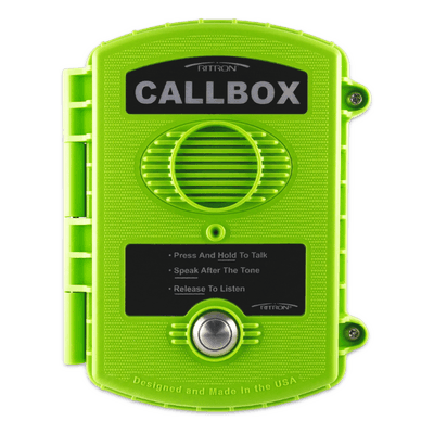 Callbox / Intercomunicador Inalámbrico Vía Radio UHF / 450-470 MHz / Gabinete de Policarbonato para Exteriores / Color Verde