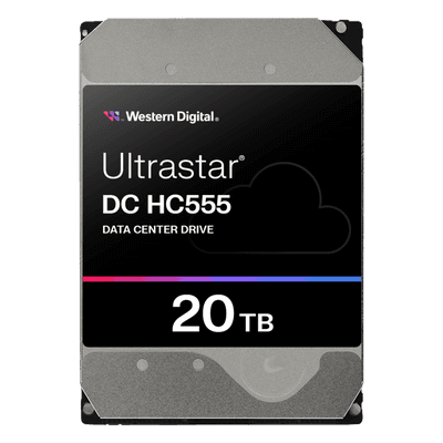 Disco Duro Empresarial WD Ultrastar HC555 / 20TB / SATA 6Gb/s / 7200 RPM / HelioSeal / ePMR / CMR