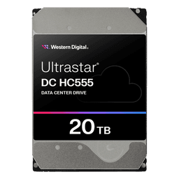 Disco Duro Empresarial WD Ultrastar HC555 / 20TB / SATA 6Gb/s / 7200 RPM / HelioSeal / ePMR / CMR