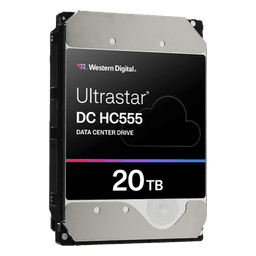 Disco Duro Empresarial WD Ultrastar HC555 / 20TB / SATA 6Gb/s / 7200 RPM / HelioSeal / ePMR / CMR
