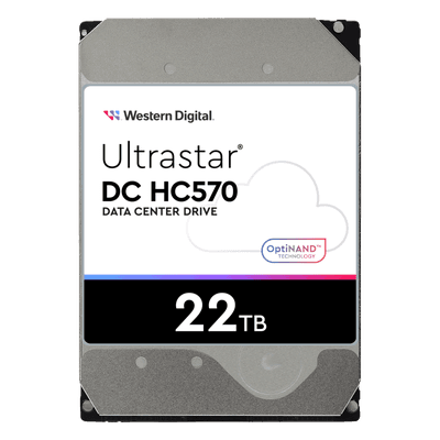Disco Duro Data Center Ultrastar / 22 TB / 7200 RPM / 6 Gb/s SATA - 12 Gb/s SAS / HelioSeal con Helio / OptiNAND con Flash iNAND / ArmorCache / 2.5M Horas MTBF / 5 Años Garantía