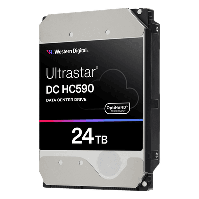 Disco Duro Empresarial WD Ultrastar DC HC590 / 24TB / SATA 6Gb/s / 7200 RPM / OptiNAND / CMR / HelioSeal