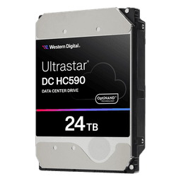 Disco Duro Empresarial WD Ultrastar DC HC590 / 24TB / SATA 6Gb/s / 7200 RPM / OptiNAND / CMR / HelioSeal