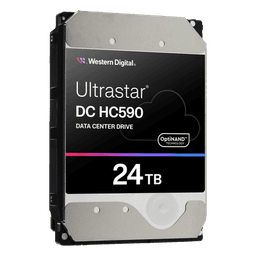 Disco Duro Empresarial WD Ultrastar DC HC590 / 24TB / SATA 6Gb/s / 7200 RPM / OptiNAND / CMR / HelioSeal