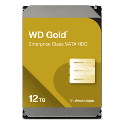 Disco Duro Empresarial WD Gold / SATA 6 Gb/s / 12 TB / 7200 RPM / Tecnología HelioSeal / ArmorCache / 5 Años Garantía / 2.5M Horas MTBF