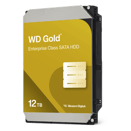 Disco Duro Empresarial WD Gold / SATA 6 Gb/s / 12 TB / 7200 RPM / Tecnología HelioSeal / ArmorCache / 5 Años Garantía / 2.5M Horas MTBF