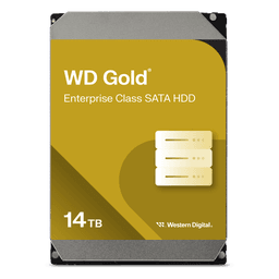 Disco Duro Empresarial WD Gold / SATA 6 Gb/s / 14 TB / 7200 RPM / Tecnología HelioSeal / ArmorCache / 5 Años Garantía / 2.5M Horas MTBF