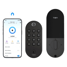 Cerradura Inteligente Wi-Fi / Deadbolt / 6 Métodos Desbloqueo / Huella <0.5s / 100 Huellas + 200 PINs / BHMA Grado 3 / IP54 Exterior / Batería 7800 mAh / Alexa-Google-SmartThings