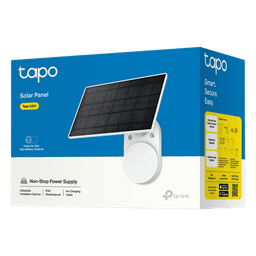 Panel Solar para Cámaras de Seguridad / 2.5 W / 5.2 V / IP65 / Cable 4 m (13.1 ft) / Conexión Tipo-C + Micro USB / Montaje Ajustable