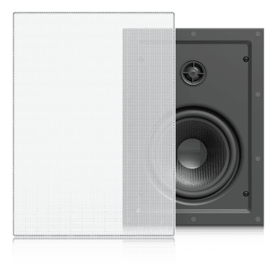 Altavoz Empotrable de Pared / Woofer 6.5" / Tweeter 1" Pivote ±15° / 130W 8 Ohms / Cobertura Simétrica Axial 90° / NDAA Compliant