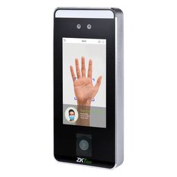 Terminal Biométrico de Reconocimiento Facial / QR Code / Palm Vein / Detección de Mascarillas / Touchless / 5" Touch Screen / 6000 Plantillas Faciales / 3000 Plantillas Palma / WiFi Opcional