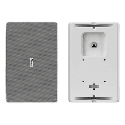 Altavoz de Pared PoE Dante 6.5 pulgadas | 2 Vías | Potencia PoE++ 10W | DSP Integrado | Mixer 2 Canales | Montaje VESA 75 mm | UL1480A | Negro o Blanco