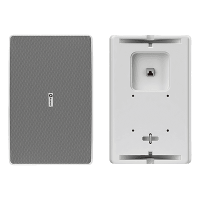 Altavoz de Pared 8" | Alimentación PoE++ | Red Dante | DSP Integrado | Mezclador 2 Canales | Montaje Flexible | 100 dB SPL