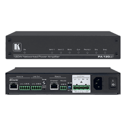 Amplificador de Potencia | 120W | Dante | DSP Integrado | Hi-Z 70V-100V | Lo-Z 4Ω-8Ω | RS-232 | Control IP