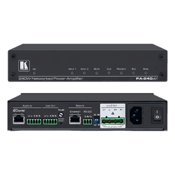 Amplificador de Potencia | 240W | Dante | Hi-Z Lo-Z Seleccionable | DSP Integrado | 32 bits 96 kHz | RS-232 IP Control